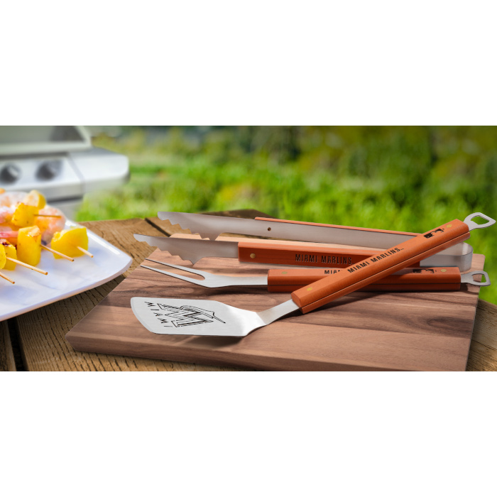 Miami Marlins Classic Series 3-Piece BBQ Sets Miami Marlins Classic Series 3-Piece BBQ Sets