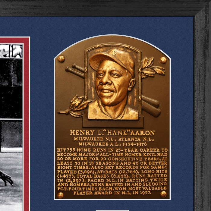 Highland Mint Hank Aaron Hall of Fame Plaque Bronze Coin 13 x 16