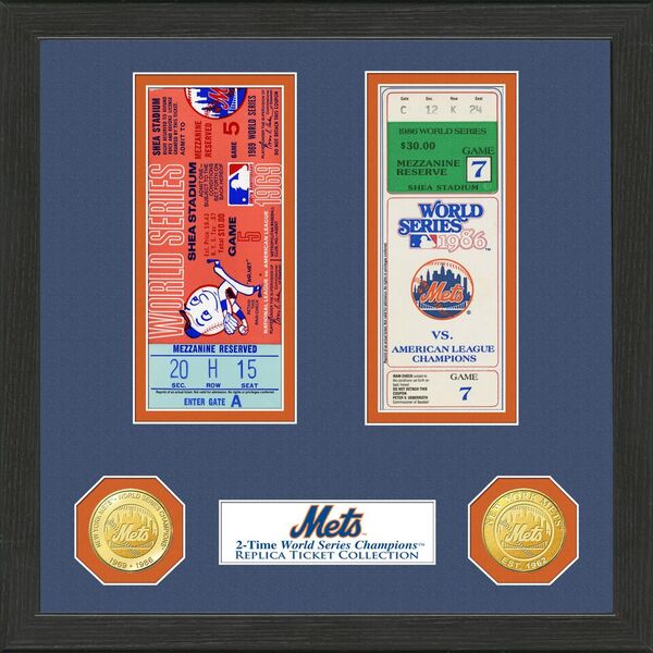 Highland Mint New York Mets Framed World Series Ticket Collection