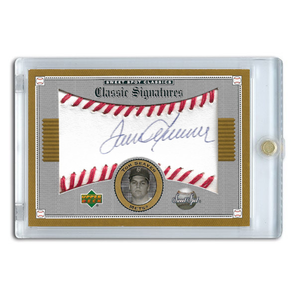 Tom Seaver Autographed Card 2002 Upper Deck Sweet Spot # S-TS