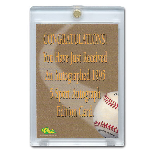 Nomar Gaciaparra Autographed Card 1995 Classic Five Sport