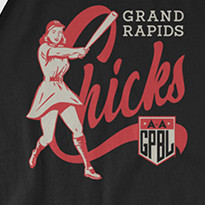 Unisex Teambrown Grand Rapids Chicks AAGPBL Longsleeve Baseball Shirt