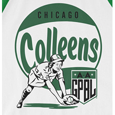 Unisex Teambrown Chicago Colleens AAGPBL Longsleeve Baseball Shirt