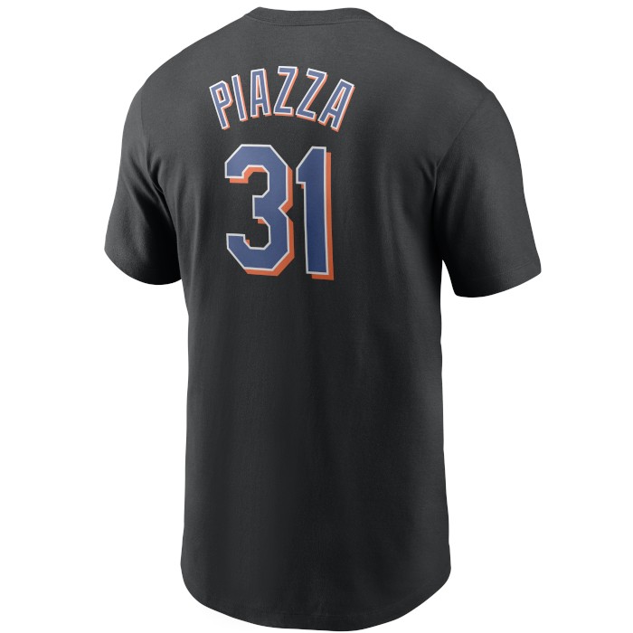 31 MIKE PIAZZA New York Mets MLB Catcher Black Throwback Jersey