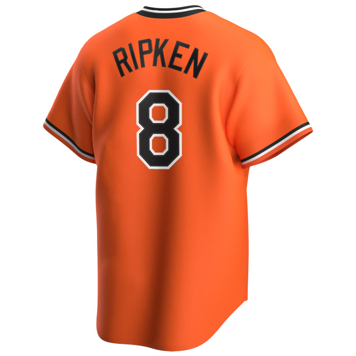 Men’s Nike Cal Ripken Jr. Baltimore Orioles Cooperstown Collection Orange  Jersey