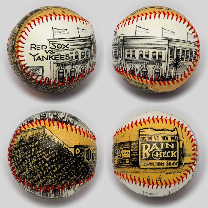 Fisk Ball at Fenway Park & Card Vault with Collectable