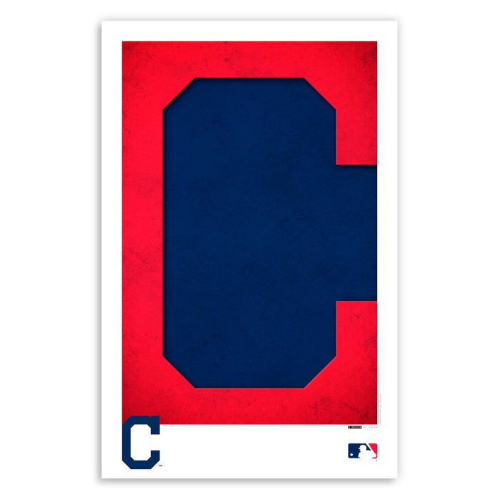Cleveland Indians Minimalist Team Logo Collection 11 x 17 Fine Art Print by artist S. Preston