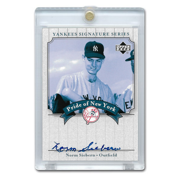Norm Siebern Autographed Card 2003 Upper Deck Yankees Signature Series #PN-NS