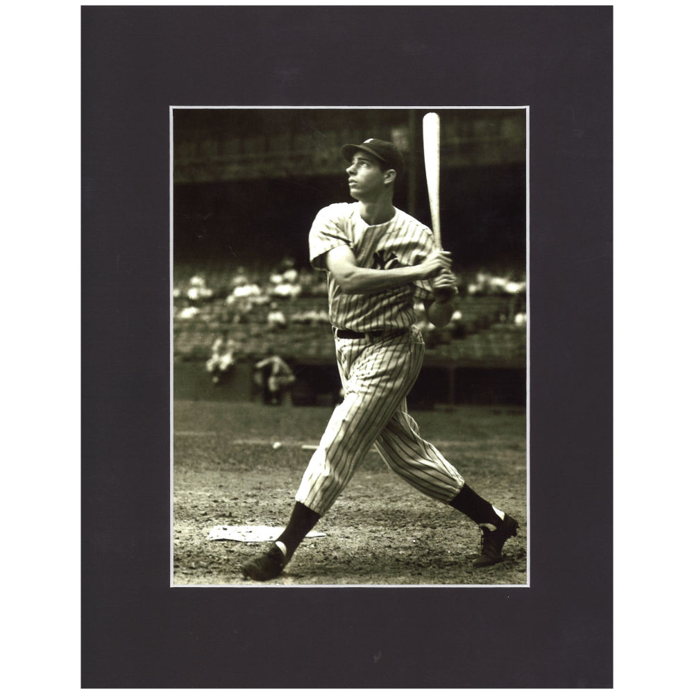 Matted 8x10 Photo- Joe Dimaggio Batting