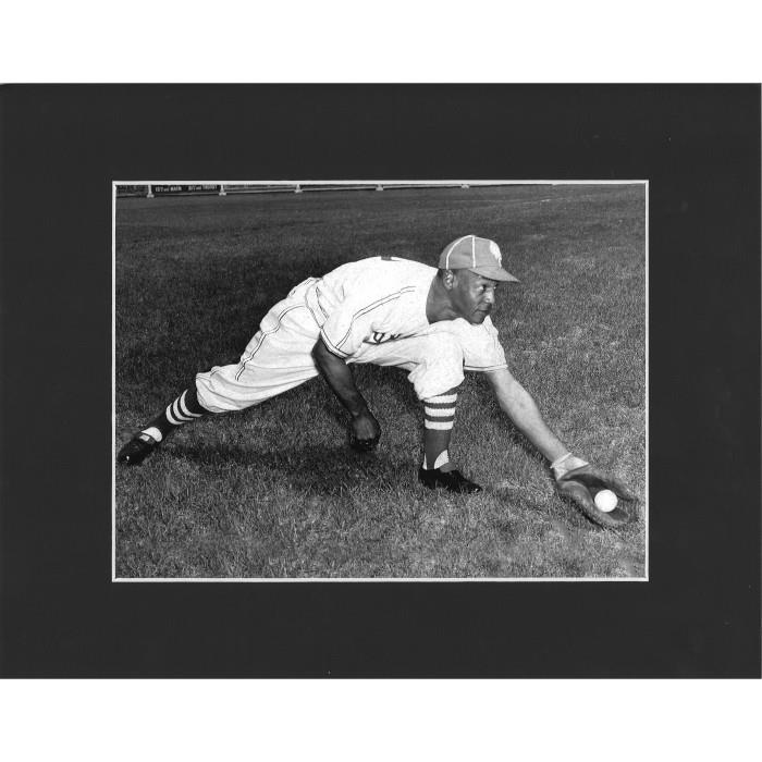 Matted 8x10 Photo- Larry Doby & Satchel Paige