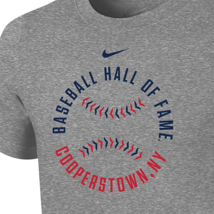 Youth Nike Baseball Hall of Fame Stitches Dark Grey Heather T-Shirt