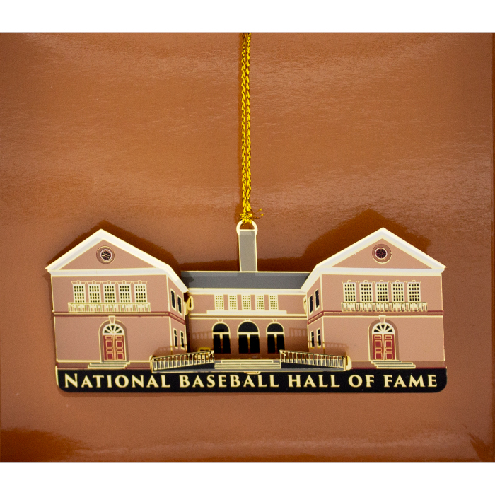 Baseball Hall of Fame Brass Building Ornament