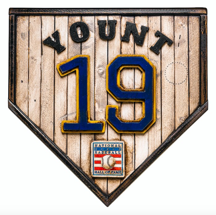 Robin Yount Hall of Fame Vintage Distressed Wood 18.5 Inch Legacy Home Plate Ltd Ed of 250 Robin Yount Hall of Fame Vintage Distressed Wood 18.5 Inch Legacy Home Plate Ltd Ed of 250