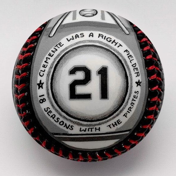 Roberto Clemente G.O.A.T. Unforgettaballs Limited Commemorative Baseball with Lucite Gift Box