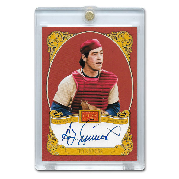 Ted Simmons Autographed Card 2013 Panini Golden Age Historic Signatures # TS Ted Simmons Autographed Card 2013 Panini Golden Age Historic Signatures # TS