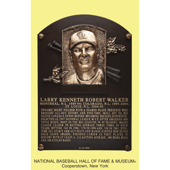 Larry Walker's Hall of Fame plaque to feature Rockies cap, not