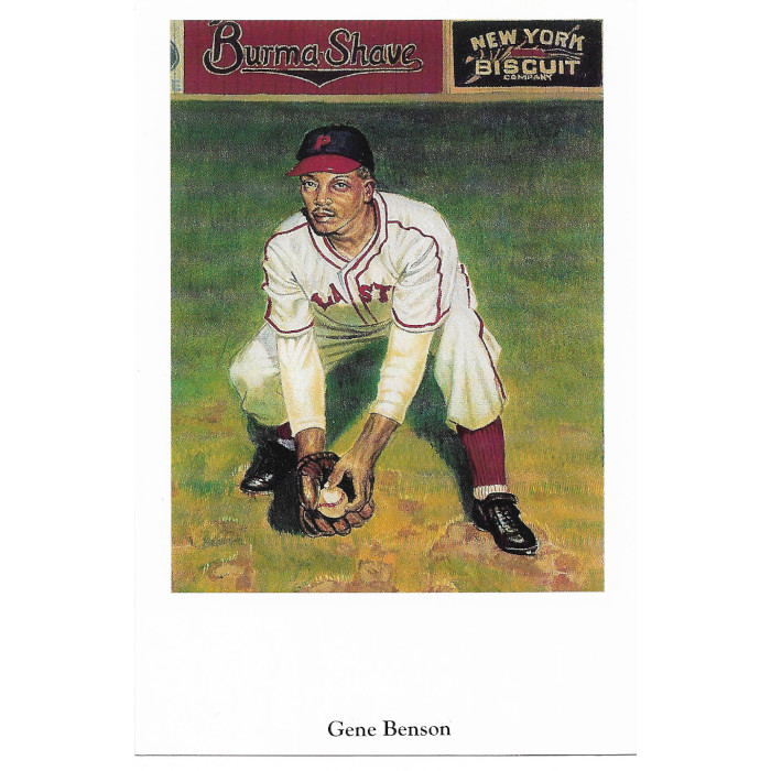 Gene Benson 1991 Ron Lewis Negro Leagues Fine Art Postcard # 27