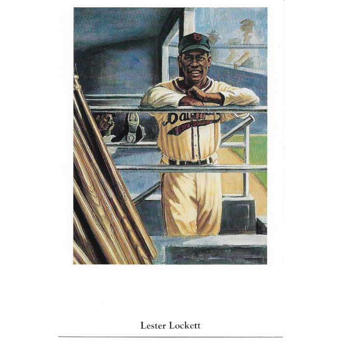 Lester Lockett 1991 Ron Lewis Negro Leagues Fine Art Postcard # 28 Lester Lockett 1991 Ron Lewis Negro Leagues Fine Art Postcard # 28