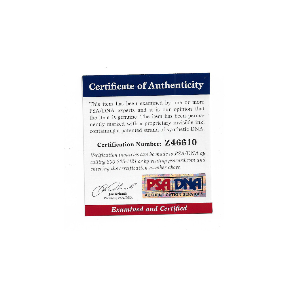 Tommy Lasorda Autographed Hall of Fame Plaque Postcard (PSA-10)