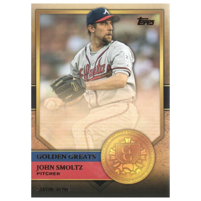 John Smoltz 2012 Topps Golden Greats Card # 86