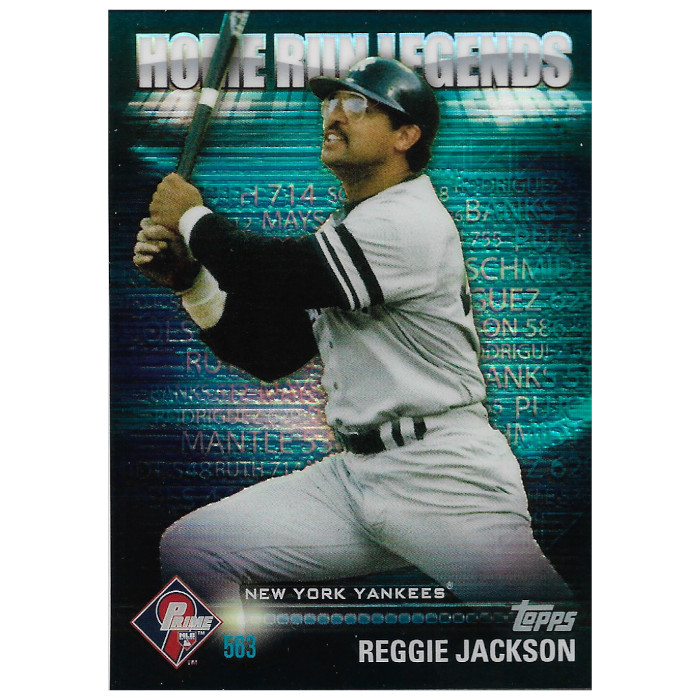 Reggie Jackson 2012 Topps Prime 9 Home Run Legends Refractor Card # 4