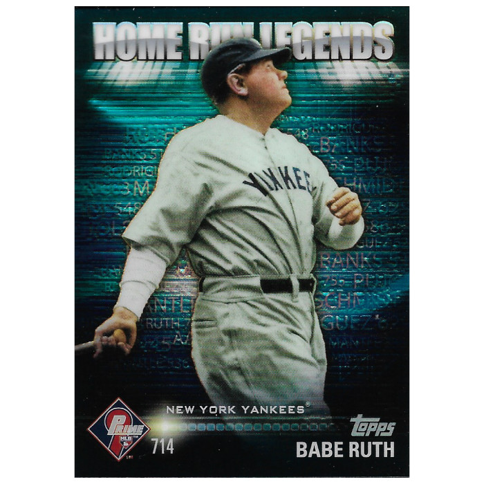 Babe Ruth 2012 Topps Prime 9 Home Run Legends Refractor Card # 2