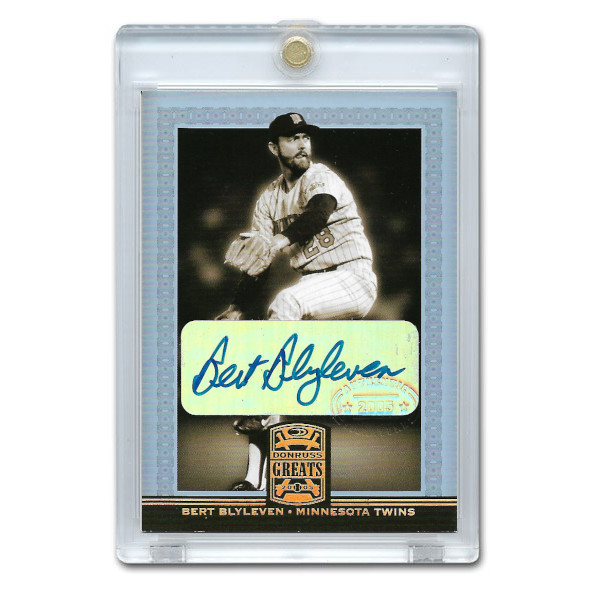 Bert Blyleven Autographed Card 2005 Donruss Greats Gold Holofoil Signatures