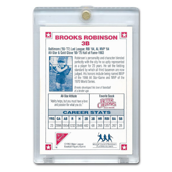 Brooks Robinson Autographed Card 1993 Nabisco All-Star Legends
