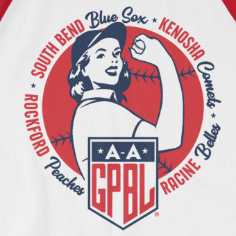 Unisex Teambrown Original 4 Teams AAGPBL Longsleeve Baseball Shirt