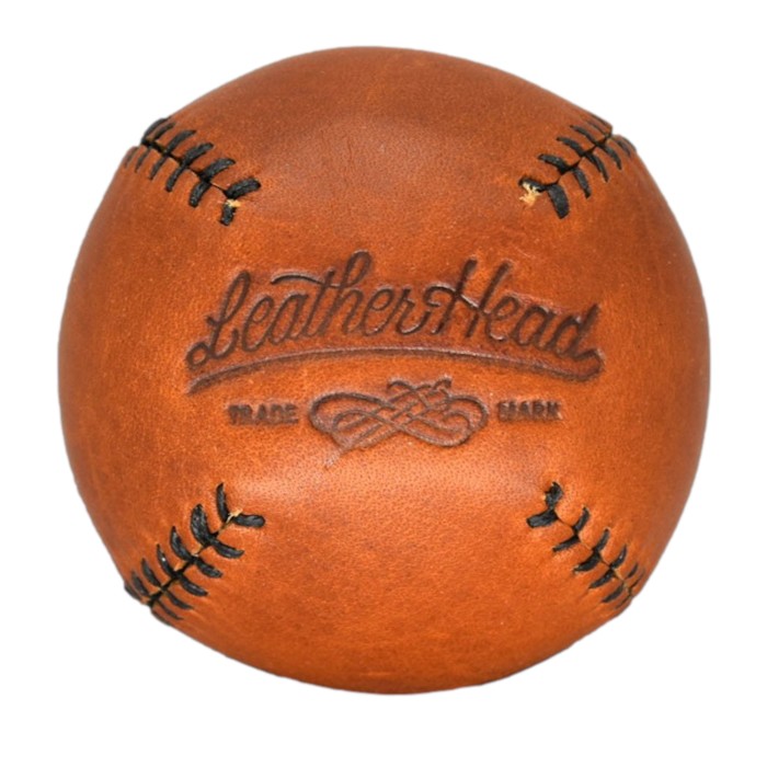 Lemon Peel Replica Vintage Baseball - Teak with Black Stitching