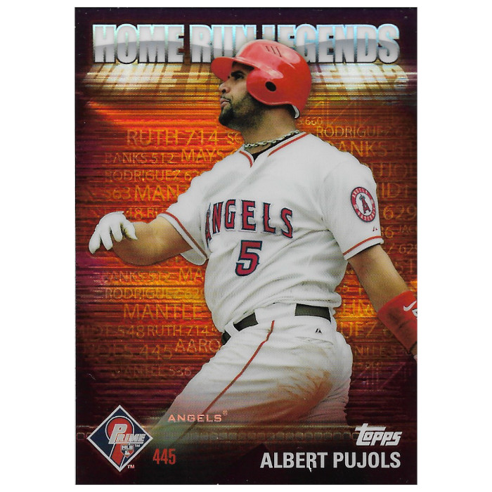 Albert Pujols 2012 Topps Prime 9 Home Run Legends Refractor Card # 9