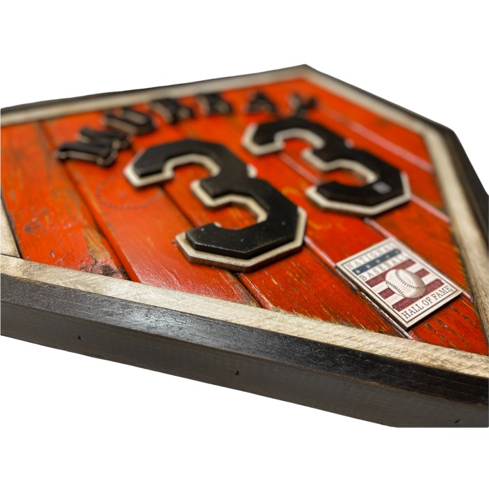 Wade Boggs Hall of Fame Vintage Distressed Wood 20 Inch Heritage Natural  Home Plate