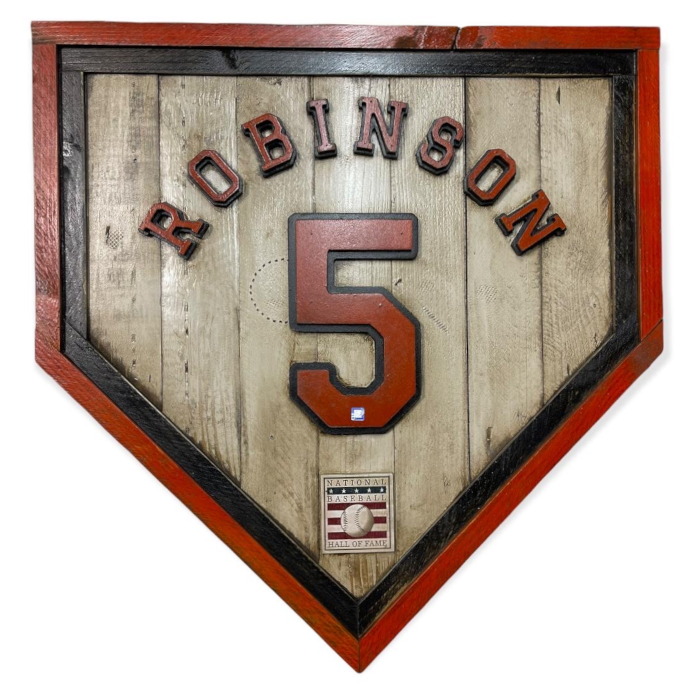 Brooks Robinson Hall of Fame Vintage Distressed Wood 20 Inch Heritage Natural Home Plate Brooks Robinson Hall of Fame Vintage Distressed Wood 20 Inch Heritage Natural Home Plate