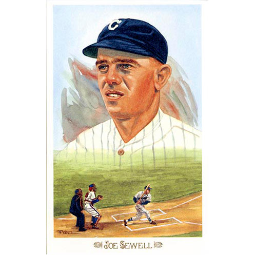 Joe Sewell Perez-Steele Baseball Hall of Fame 50th 1989 Celebration Series Limited Edition Postcard # 36 Joe Sewell Perez-Steele Baseball Hall of Fame 50th 1989 Celebration Series Limited Edition Postcard # 36