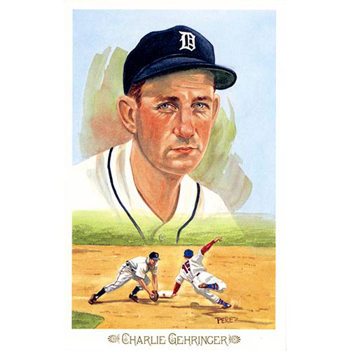 Charlie Gehringer Perez-Steele Baseball Hall of Fame 50th 1989 Celebration Series Limited Edition Postcard # 15