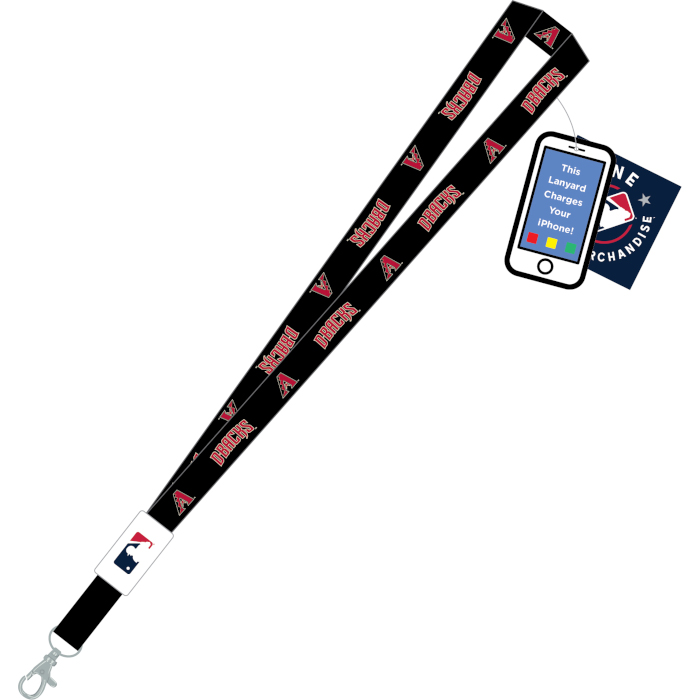 Arizona Diamondbacks 21 Inch Charging Lanyard for iPhone Arizona Diamondbacks 21 Inch Charging Lanyard for iPhone