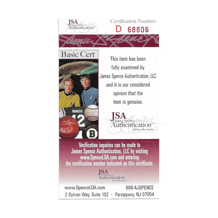 Hank Aaron Autographed Perez-Steele HOF Series Postcard # 177 (JSA-06)