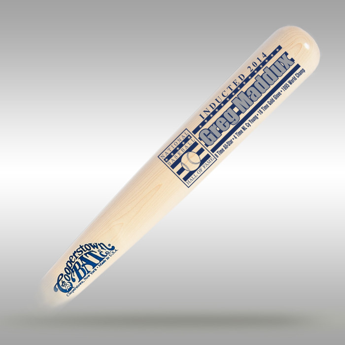 Greg Maddux Baseball Hall of Fame Silver Player Series Full Size Bat Greg Maddux Baseball Hall of Fame Silver Player Series Full Size Bat