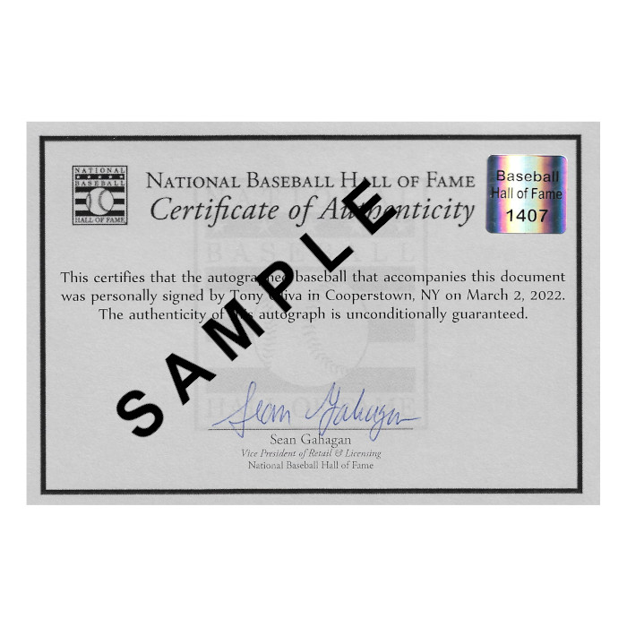 Tony Oliva Autographed Hall of Fame Logo Baseball with HOF Case (HOF)