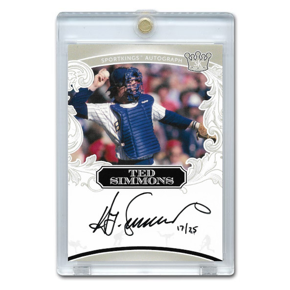 Ted Simmons Autographed Card 2021 Sportkings Silver # A-62 Ltd Ed of 25 Ted Simmons Autographed Card 2021 Sportkings Silver # A-62 Ltd Ed of 25