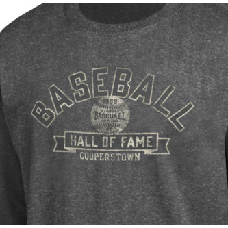 Men’s Champion Baseball Hall of Fame Dark Grey Long Sleeve T-Shirt