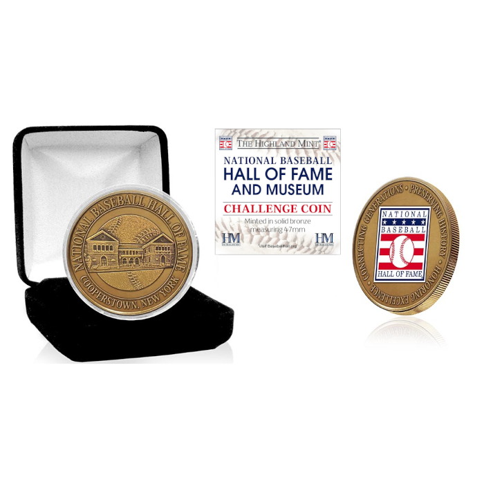 Highland Mint Baseball Hall of Fame 47 mm Bronze Challenge Coin Medallion Highland Mint Baseball Hall of Fame 47 mm Bronze Challenge Coin Medallion