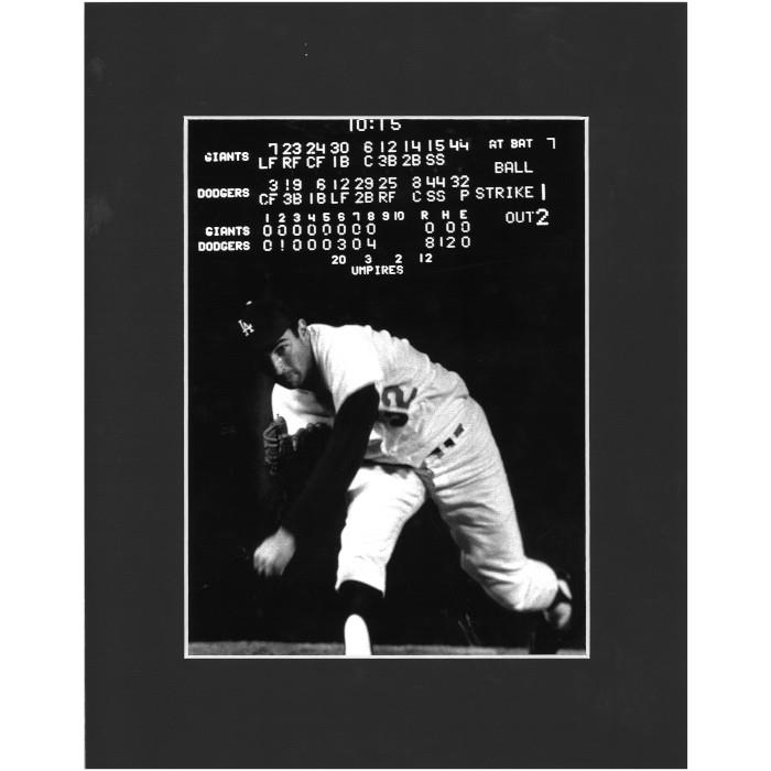 Matted 8x10 Photo- Sandy Koufax Scoreboard Matted 8x10 Photo- Sandy Koufax Scoreboard