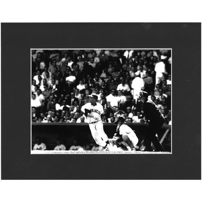 Matted 8x10 Photo- Willie Mays Swinging Matted 8x10 Photo- Willie Mays Swinging
