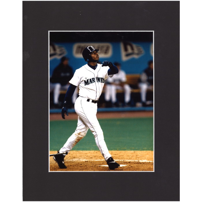 Matted 8x10 Photo- Ken Griffey Jr. Swinging