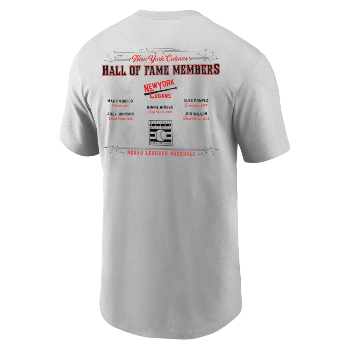 Men’s New York Cubans Team Hall of Famer Grey Roster T-Shirt