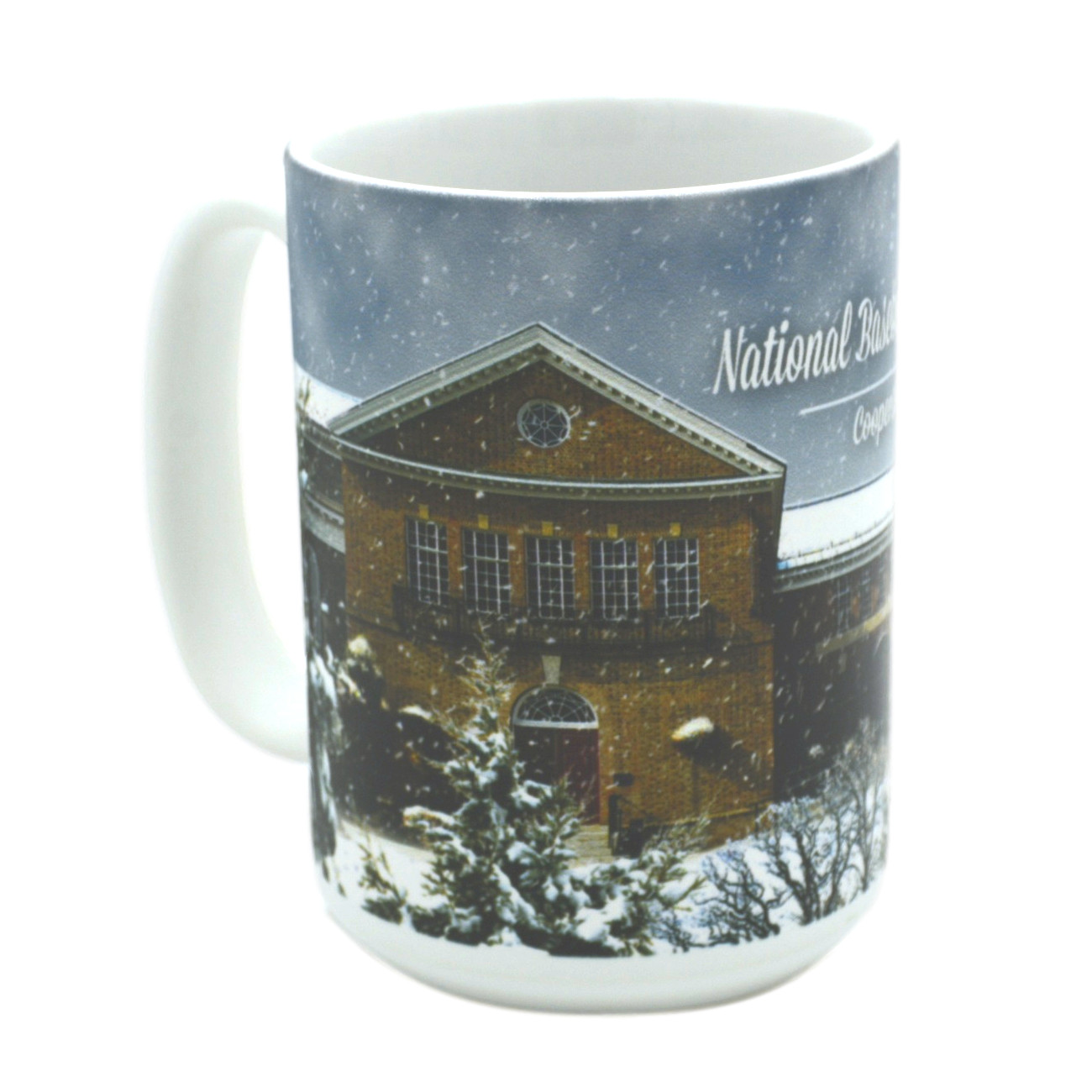 Baseball Hall of Fame Winter Scene Mug Baseball Hall of Fame Winter Scene Mug