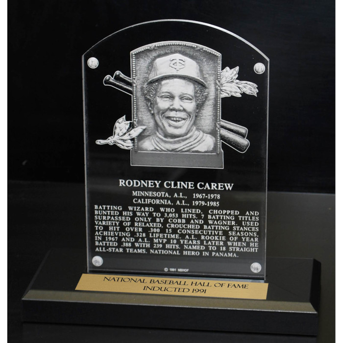 Rod Carew Acrylic Replica Hall of Fame Plaque