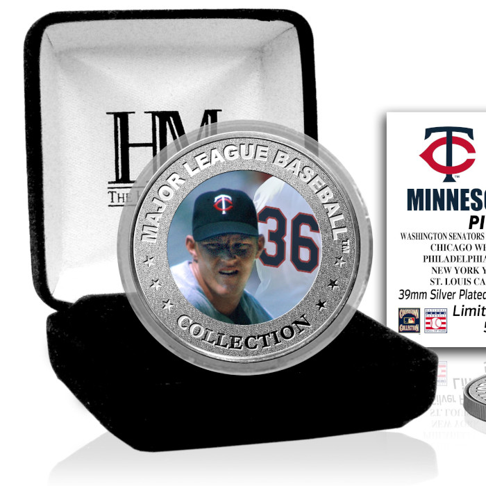 Highland Mint Jim Kaat Minnesota Twins Hall of Fame Silver Photo Coin