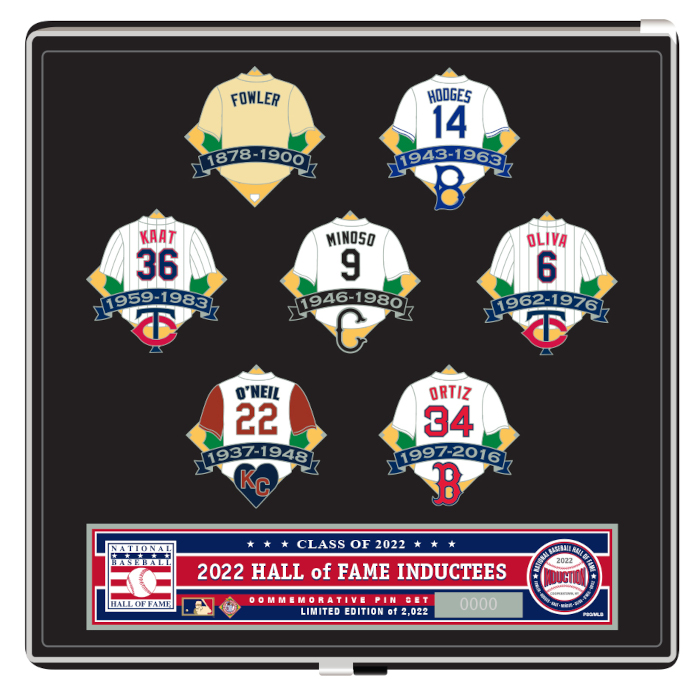 Baseball Hall of Fame 2022 Induction Class Jersey Pin Set Limited Edition of 2,022 Baseball Hall of Fame 2022 Induction Class Jersey Pin Set Limited Edition of 2,022